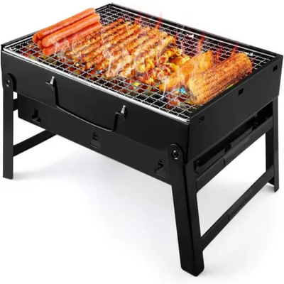 Folding Outdoor Barbeque Grill Black 36X10.5X28cm