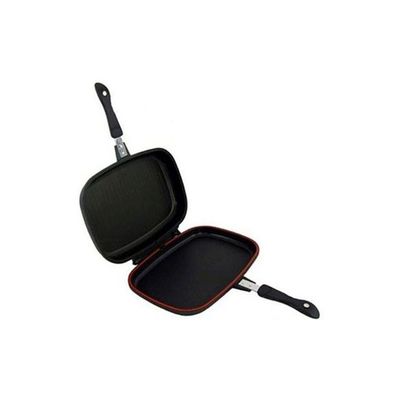 Double Side Die Casting Grill Pan Black/Silver 36 Cm