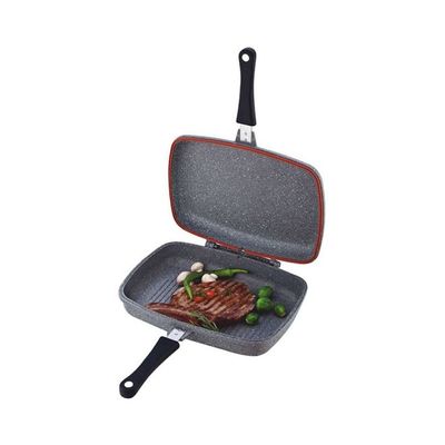 Double Side Die Casting Grill Pan Grey/Black 36 Cm