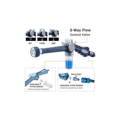 8 Multifunction Jet Water Spray Cannon Blue/Clear/White