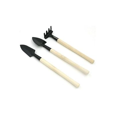 3-Piece Garden Mini Tool Set Beige/Black
