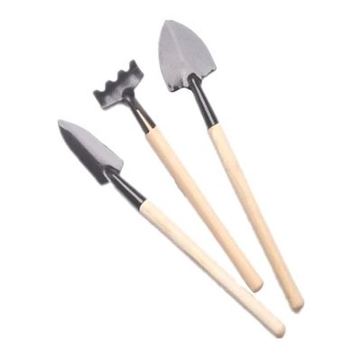 3-Piece Mini Garden Pond Tool Set Beige/Black