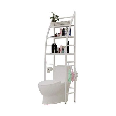 Metal Toilet Shelf White 44X166X25cm