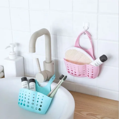 Adjustable Sink Storage Basket Blue 20x11x5centimeter