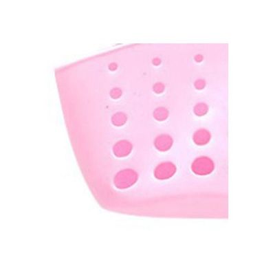 Adjustable Snap-on Sink Storage Basket Pink 20x11x5centimeter