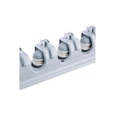 5-Hooks Wall Mounted Storage Rack Grey 6.5x7centimeter