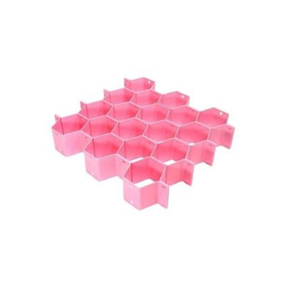 8-Piece Drawer Organizer Partition Pink