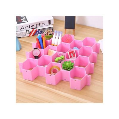 8-Piece Drawer Organizer Partition Pink