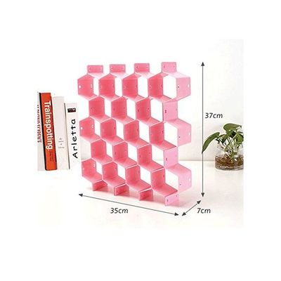 8-Piece Drawer Organizer Partition Pink