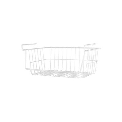 Wire Shelf Basket White 10x16x7inch