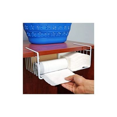 Wire Under Shelf Storage Basket White 17inch