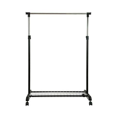 Steel Single Bar Hanger With Shoe Rack Black/Silver 83x43x93.5centimeter