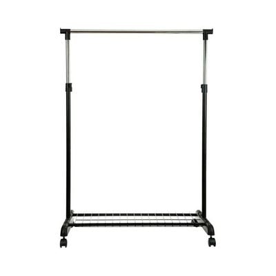 Steel Single Bar Hanger With Shoe Rack Black/Silver 83x43x93.5centimeter