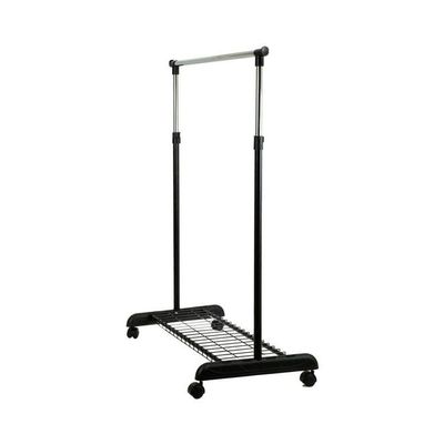 Steel Single Bar Hanger With Shoe Rack Black/Silver 83x43x93.5centimeter