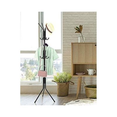 Metal Coat Rack Hanger Black 60 x 19 x 7.5cm