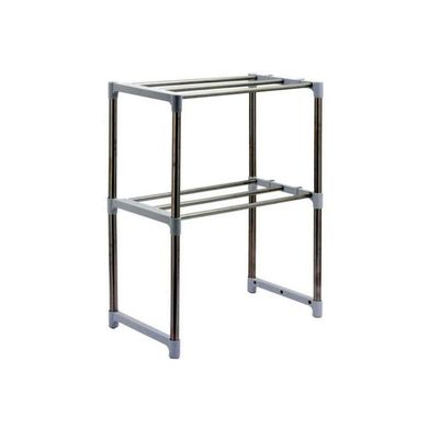 Telescopic Microwave Oven Storage Rack Silver 51x26x5centimeter