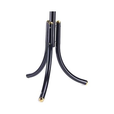 Free-Standing Metal Coat Rack Black/Gold 72x20x8.5cm