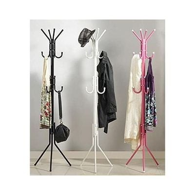 12 Hook Coat Racks Stand Black