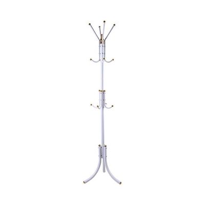 Free-Standing Metal Coat Rack White 72x20x8.5cm