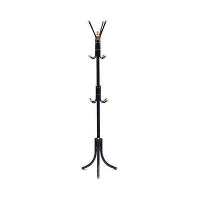 Free-Standing Metal Coat Rack Black 72x20x8.5cm