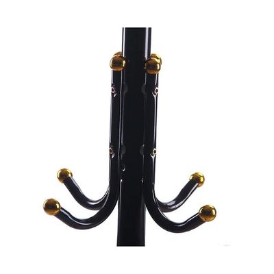 Free-Standing Metal Coat Rack Black 72x20x8.5cm