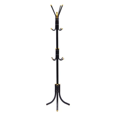 Free-Standing Metal Coat Rack Black 72x20x8.5cm