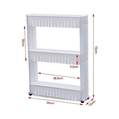 3-Shelf Storage Rack White