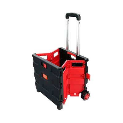 Shopping Trolley Storage Boot Cart Box Black/Red