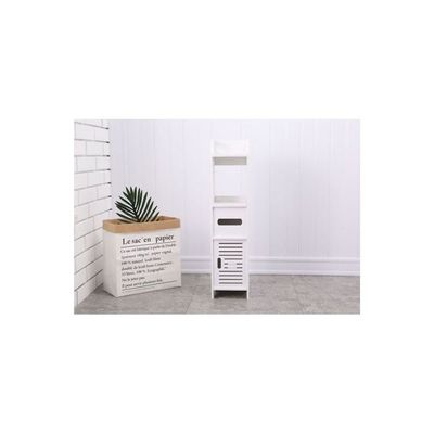 Corner Floor Cabinet With Doors And Shelves white