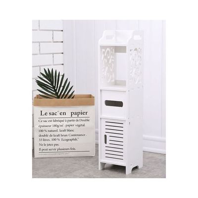 Corner Floor Cabinet With Doors And Shelves white