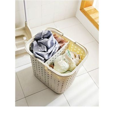 Floor Removable Laundry Storage Rack White 45x26x80cm