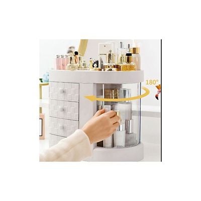 4-Layer Acrylic Multifunctional Storage Rack White 30.5x18.5x29.5centimeter