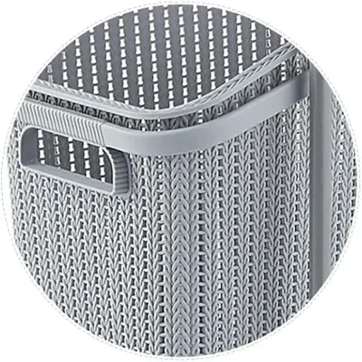 3-Tier Plastic Storage Basket Grey