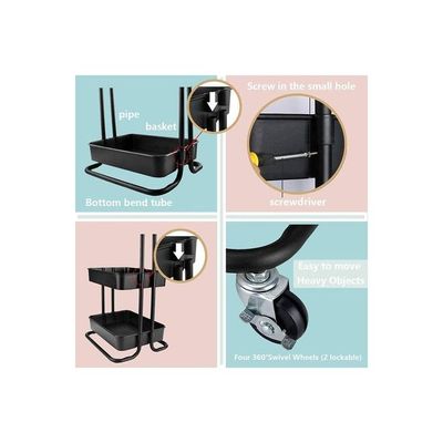 3-Tier Multiuse  Organizer Rack Black