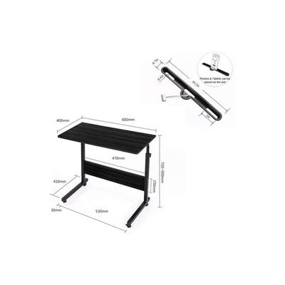 Adjustable Table Black 80x40centimeter