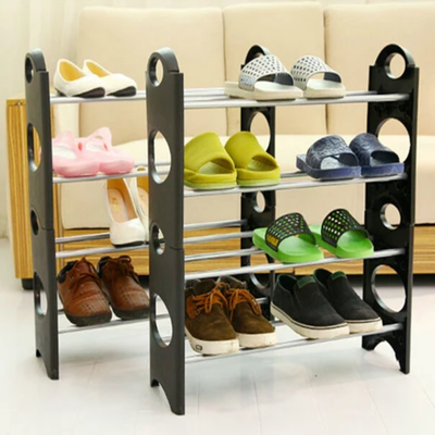 Aluminum Shoe Rack Black