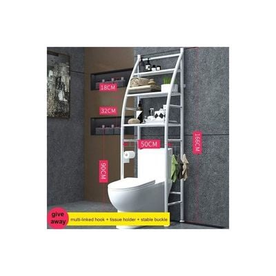 Bathroom Organizer Rack White 50—25—166cm