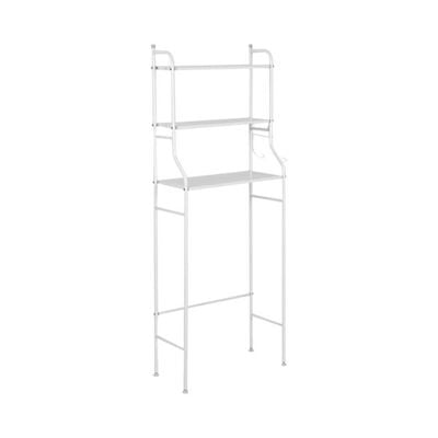 3-Layer Metal Storage Rack White 68x25x152cm