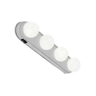 4-LED Vanity Mirror Light Bulb White 18 x 5cm