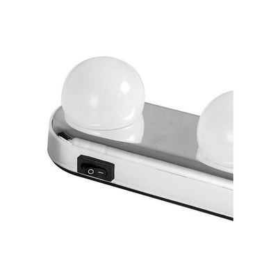 4-LED Vanity Mirror Light Bulb White/Grey 21 x 4centimeter