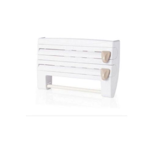 Triple Paper Stand-Dispenser With Cutter For Foiltissue And Nylon White 39X10X24cm