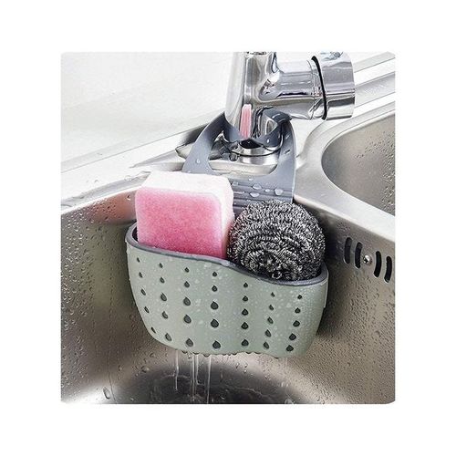 Sink Shelf Soap Sponge Drain Rack Grey 22cm