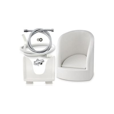 Bathroom Portable Automatic Wash Basin Prayer Plastic Muslim Wudu Foot Washer White 43 X 55 X 45cm