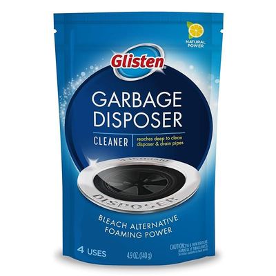 Glisten Disposer Care Foaming Drain/Pipe Cleaner, 4 Uses, White, Blue, 4.9 Ounce