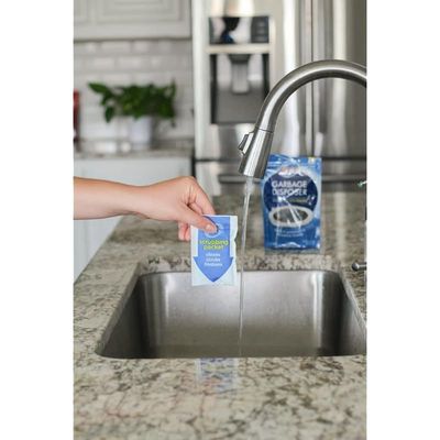 Glisten Disposer Care Foaming Drain/Pipe Cleaner, 4 Uses, White, Blue, 4.9 Ounce