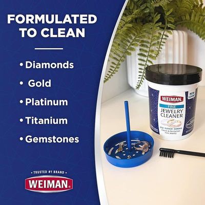 Weiman Fine Jewelry Cleaner Liquid With Cleaning Brush (6 Oz)