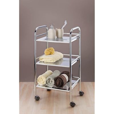 Wenko 3 Tier Bath Cart Exclusive Chrome