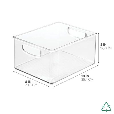 Interdesign Linus Bin 10 X 8 X 5 Inch Clear