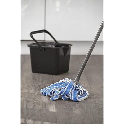 Addis Mega Mop Strands,White, Blue Graphite