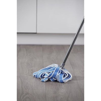 Addis Mega Mop Strands,White, Blue Graphite